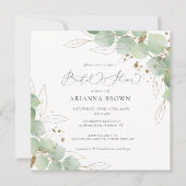 Invitation Aquarelle Fête des mariées de calligraphie (Devant)