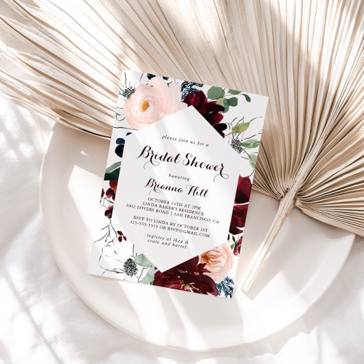 Invitation Aquarelle Fête des mariées de calligraphie illustr