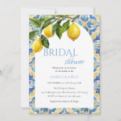 Invitation Aquarelle Fête des mariées de citron méditerranéen (Devant)