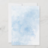 Invitation Aquarelle Fête des mariées de fleurs bleu Delphini (Dos)