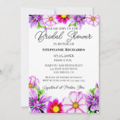 Invitation Aquarelle Fête des mariées de fleurs du jardin de (Devant)