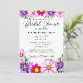 Invitation Aquarelle Fête des mariées de fleurs du jardin de (Debout devant)