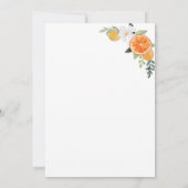 Invitation Aquarelle Fête des mariées de fleurs florales d'ag (Dos)