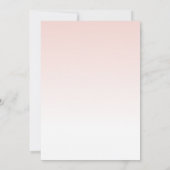 Invitation Aquarelle Fête des mariées de glace rose (Dos)