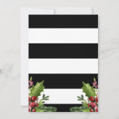 Invitation Aquarelle Fête des mariées de Noël Florale (Dos)