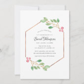 Invitation Aquarelle Fête des mariées de Noël géométrique Hol (Devant)