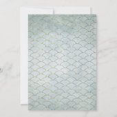Invitation Aquarelle Fête des mariées de sirène d'algue marin (Dos)