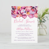 Invitation Aquarelle Fête des mariées de succulents roses (Debout devant)