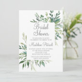 Invitation Aquarelle Fête des mariées de verdure (Debout devant)