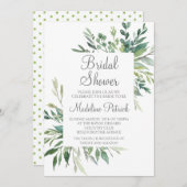 Invitation Aquarelle Fête des mariées de verdure (Devant / Derrière)