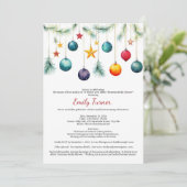 Invitation Aquarelle Fête des mariées des branches de l'arbre (Debout devant)