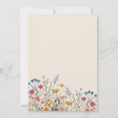 Invitation Aquarelle Fête des mariées Fleur sauvage moderne (Dos)