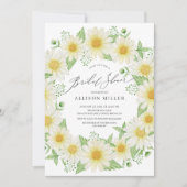 Invitation Aquarelle Fête des mariées florale (Devant)