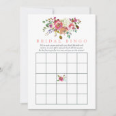 Invitation Aquarelle Fête des mariées florale Bingo (Devant)