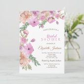 Invitation Aquarelle Fête des mariées Florale estivale (Debout devant)