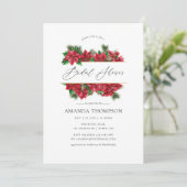 Invitation Aquarelle Fête des mariées géométrique de Noël (Debout devant)