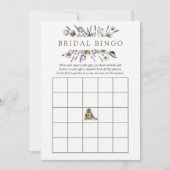 Invitation Aquarelle Fête des mariées Lavande de Coton Bingo (Devant)