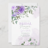 Invitation Aquarelle Fête des mariées Lilac, Lavande Douche (Devant)