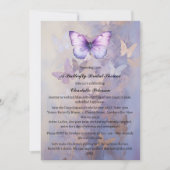 Invitation Aquarelle Fête des mariées papillon pourpre (Devant)
