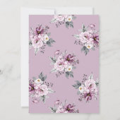 Invitation Aquarelle Fête des mariées rose et bleu (Dos)