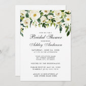 Invitation Aquarelle Fête des mariées verte (Devant / Derrière)