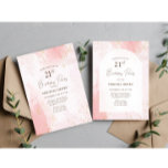 Invitation Aquarelle fête du 21e anniversaire<br><div class="desc">A Watercolor 21st Birthday Party Invitation est une carte d'invitation exquise conçue sur mesure pour célébrer un 21e anniversaire. Son thème d'aquarelle dynamique ajoute élégance et sophistication à l'événement. Notamment, il est entièrement personnalisable, vous permettant de remplacer l'âge "21" par n'importe quel jalon, ce qui le rend approprié pour divers...</div>