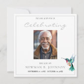 Invitation Aquarelle Fête du colibri Photo (Devant)