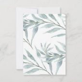 Invitation aquarelle feuillage baptême (Dos)