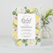 Invitation Aquarelle feuillage floral citron (Debout devant)
