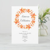 Invitation Aquarelle Feuille d'érable (Debout devant)