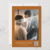 Invitation Aquarelle Feuille d'érable d'automne Photo Code QR (Dos)