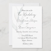 Invitation Aquarelle Feuille d'hiver moderne et élégant (Devant)