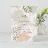 Invitation Aquarelle feuillue (Debout devant)