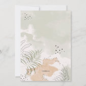 Invitation Aquarelle feuillue (Dos)