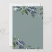 Invitation Aquarelle feuillue | Brunch nuptial (Dos)