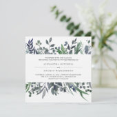 Invitation Aquarelle feuillue | MARIAGE (Debout devant)