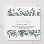 Invitation Aquarelle feuillue | MARIAGE (Devant)