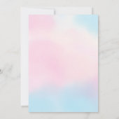 Invitation Aquarelle Fille ou Garçon Fête de Révélation de ge (Dos)