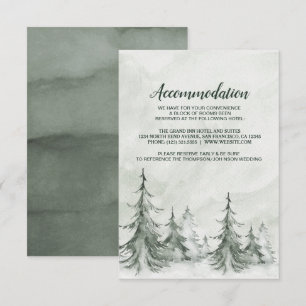 Invitation Aquarelle Fir Trees Mariage d'hiver