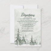 Invitation Aquarelle Fir Trees Mariage d'hiver (Devant)