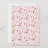 Invitation Aquarelle Fleur Baby shower (Dos)