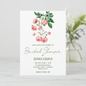 Invitation Aquarelle Fleur de Camellia | FÊTE DES MARIÉES (Debout devant)