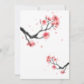 Invitation aquarelle fleur de cerisier (Dos)