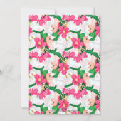 Invitation Aquarelle Fleur de cerisier rose et blanc Floral (Dos)