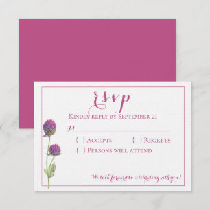 Invitation Aquarelle Fleur de Mariage Rose Floral RSVP