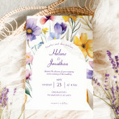 Invitation Aquarelle fleur sauvage Boho Floral Mariage élégan