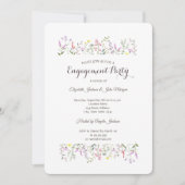 Invitation Aquarelle Fleur sauvage chic (Devant)