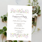 Invitation Aquarelle Fleur sauvage chic