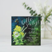 Invitation Aquarelle fleur sauvage de 60 ans (Debout devant)