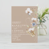 Invitation aquarelle Fleur sauvage de champ (Debout devant)